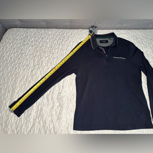 Ted Baker London Men’s Vintage Long-Sleeve Polo Shirt Size M Retro Preppy Mod - Picture 7 of 10